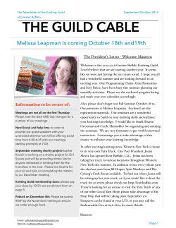 THE GUILD CABLE Melissa Leapman is coming October 18th and19th