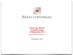 16 October 2014  Fiscal Year 2014/15 6 months ended