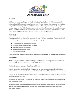 Annual Club letter