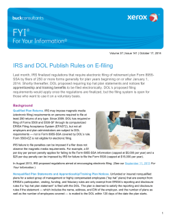 IRS and DOL Publish Rules on E-filing