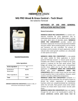 MG  PRO  Weed  &amp;  Grass  Control  ʹ  Tech  Sheet  