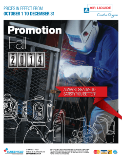 2 0 1 4 Promotion Prices in effect from