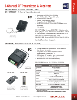 1-Channel RF Transmitters &amp; Receivers SK-919TD1S-UP SK-919TT1S-BU