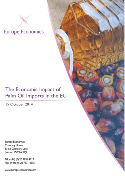The Economic Impact of Palm Oil Imports in the EU