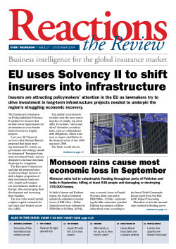 eu uses Solvency ii to shift insurers into infrastructure