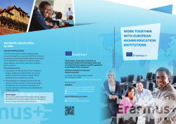 WORK TOGETHER WITH EUROPEAN HIGHER EDUCATION INSTITUTIONS