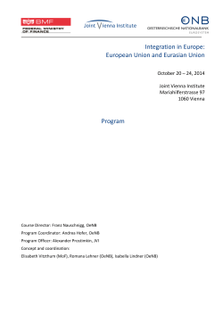 Integration in Europe: European Union and Eurasian Union Program