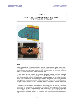 ANNEX D ANNUAL REPORT FROM THE GROUP OF RESPONSABLES “STRUCTURES AND MATERIALS”