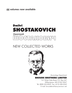 SHOSTAKOVICH NEW COLLECTED WORKS Dmitri 66 volumes now available