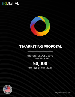 50,000 IT MARKETING PROPOSAL THE FORMULA WE USE TO GENERATE OVER