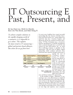 IT Outsourcing E Past, Present, and By Jae-Nam Lee, Minh Q. Huynh,