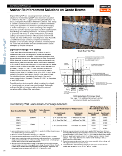 Anchor Reinforcement Solutions on Grade Beams