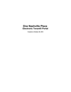 One Nashville Place Electronic Tenant® Portal Created on October 20, 2014