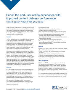 Enrich the end-user online experience with improved content delivery performance