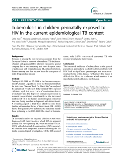 Tuberculosis in children perinatally exposed to Open Access