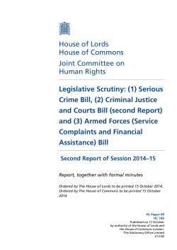 House of Lords House of Commons Joint Committee on Human Rights
