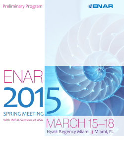 2015 ENAR MARCH 15 – 18