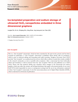 Ice-templated preparation and sodium storage of ultrasmall SnO nanoparticles embedded in three