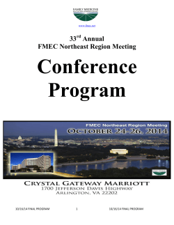 Conference Program 33 Annual
