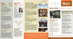 FALL 2012 Courses &amp; Events