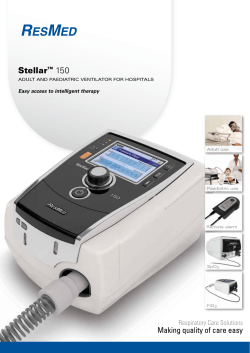 Stellar Easy access to intelligent therapy adult and paediatric ventilator For HoSpitalS
