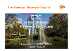 ERC  in the European Research Landscape