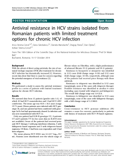 Antiviral resistance in HCV strains isolated from