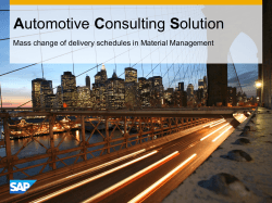 A Mass change of delivery schedules in Material Management