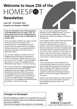 Welcome to Issue 226 of the Newsletter. Property List Number 15102014