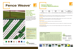 Fence Weave Product Specifications  has been