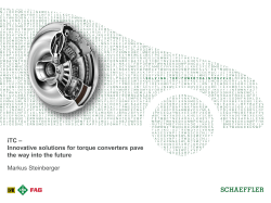 – iTC Innovative solutions for torque converters pave the way into the future