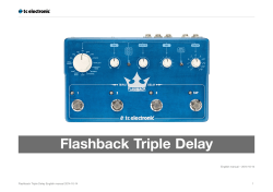 Flashback Triple Delay  English manual – 2014-10-14