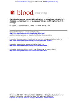 Clonal relationship between lymphocytic predominance Hodgkin's