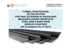 FORMAL INVESTIGATION ON THE PETITION FOR FINAL EXTENSION OF SAFEGUARD