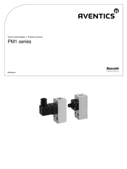 PM1 series Sensor technologies ► Pressure sensors  Brochure