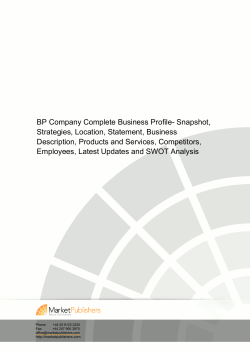 BP Company Complete Business Profile- Snapshot, Strategies, Location, Statement, Business