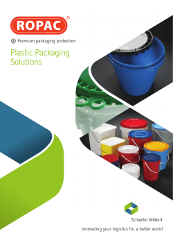 Plastic Packaging Solutions Premium packaging protection Innovating your logistics for a better world