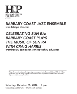 BaRBaRy Coast Jazz enseMBLe Celebrating Sun ra: barbary CoaSt playS