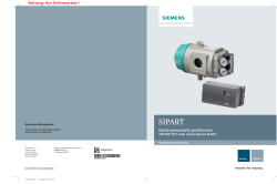 SIPART Electropneumatic positioners Achtung: Nur Onlineversion !