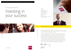 Investing in your success Davy Graduate Programme