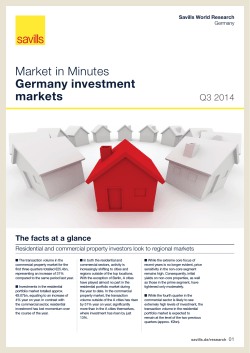 Market in Minutes Germany investment markets Q3 2014