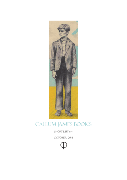 CALL UM James books Short List #14 OCTOBER, 2014