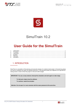 SimulTrain 10.2  User Guide for the SimulTrain