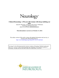 Clinical Reasoning: A 50-year-old woman with deep stabbing ear pain