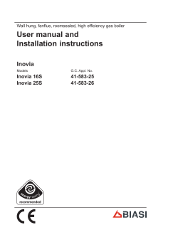 User manual and Installation instructions Inovia Inovia 16S