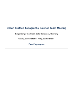 Ocean Surface Topography Science Team Meeting Event's program