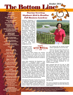 A Publication of the Shawano Country Chamber of Commerce