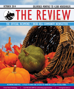 THE REVIEW  THE OFFICIAL RICHMOND / KNOB HILL COMMUNITY NEWSLETTER
