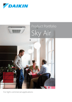 Sky Air Product Portfolio For light commercial applications