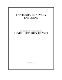 UNIVERSITY OF NEVADA LAS VEGAS ANNUAL SECURITY REPORT